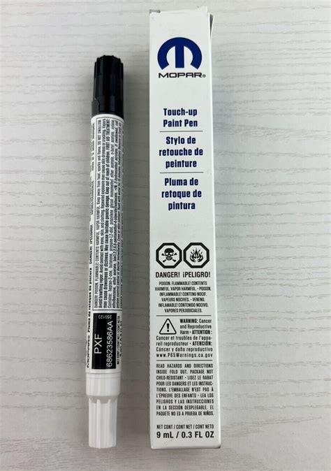 Jeep Dodge Chrysler Pxf Jet Black Touch Up Paint Pen Brush Oem New