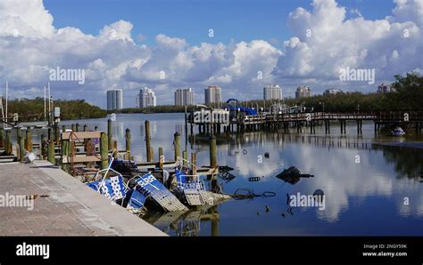 Bonita Springs Fl Usa December 1 2022 Debris In Areas Impacted By