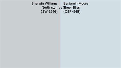 Sherwin Williams North Star SW 6246 Vs Benjamin Moore Sheer Bliss