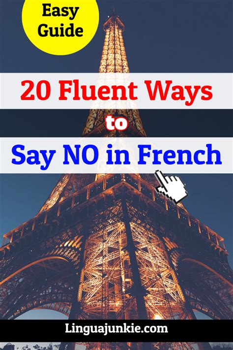 Say No In French Words Phrases For No