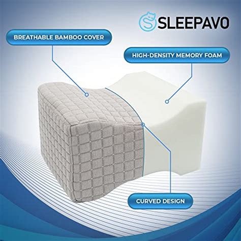 Sleepavo Knee Pillow For Side Sleepers Leg Pillow For Sleeping For