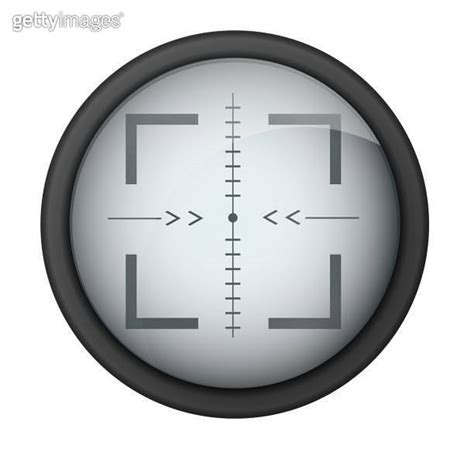 Realistic Sniper Sight Sniper Scope With Measurement Marks Template