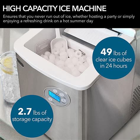 Best Buy Whynter Portable Ice Maker Lb Capacity Stainless Steel Imc