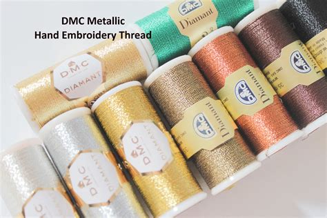 Dmc Diamant Metallic Thread Art Hand Embroidery Etsy Canada