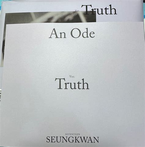 換放 Seventeen An Ode Truth Ver Seungkwan Photobook 興趣及遊戲 收藏品及紀念品