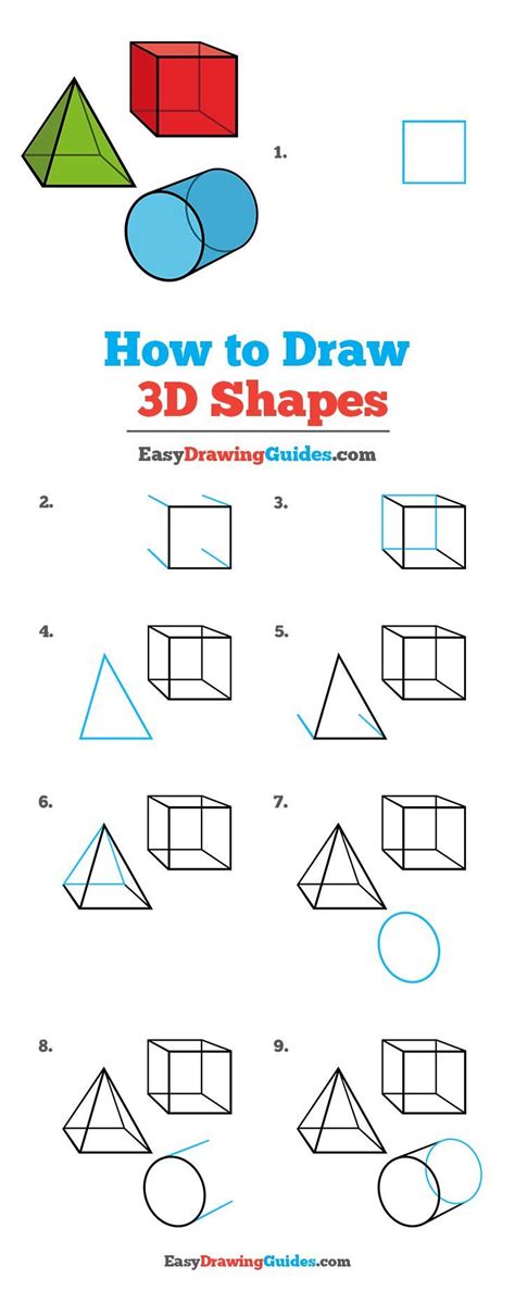 How To Draw 3d Shapes Really Easy Drawing Tutorial In 2024 Practice