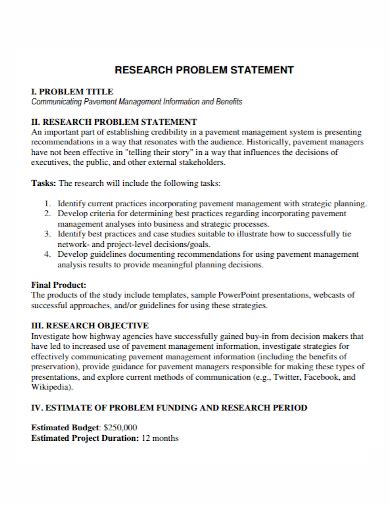 Free 11 Research Problem Statement Samples Marketing Quantitative Nursing