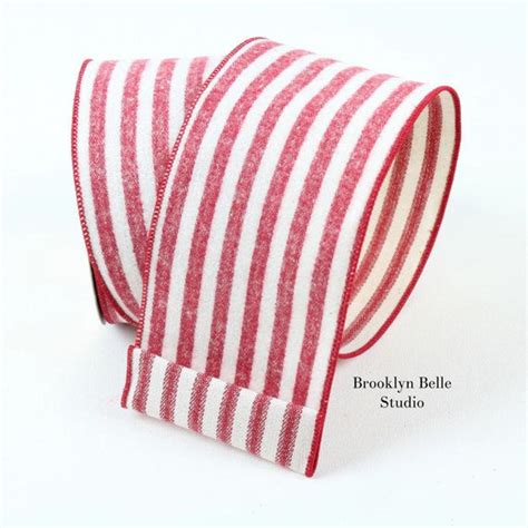 Red And White Wired Ribbon Brooklyn Belle