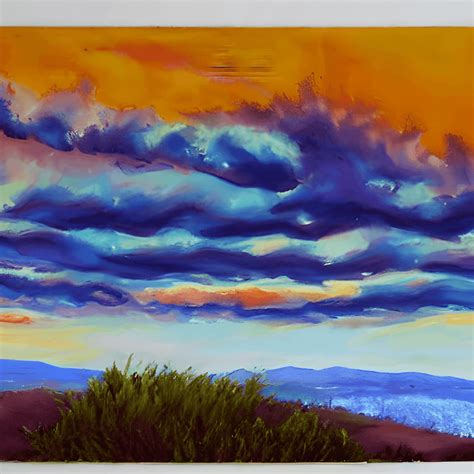 Sunset Clouds Painting · Creative Fabrica