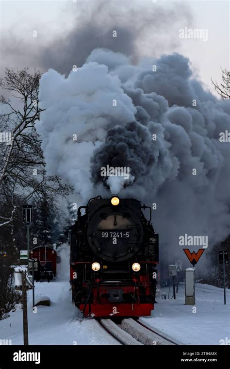 Harzer Schmalspurbahn Blick Am 3 Dezember 2023 In Den Winterlich