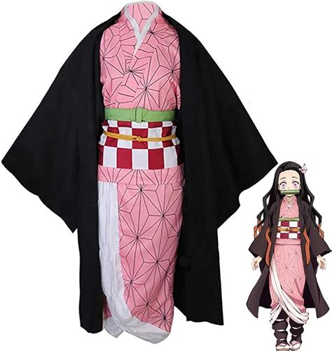 Conjunto De Fantasia Kamado Nezuko Pe As Anime Demon Slayer Kimetsu