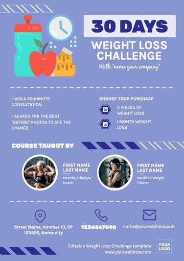 Weight Loss Challenge Flyer Templates