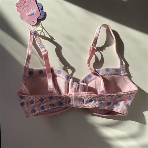 00s Pink Polkadot Bra Y2k Deadstock Depop