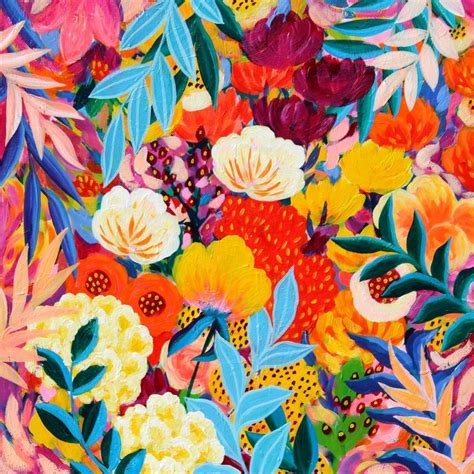 Flower Power II 2022 Acrylic Painting By Martina Boycheva Flower