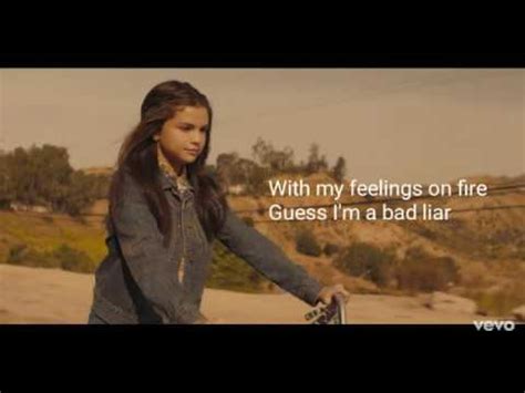 Bad Liar Lyrics Selena Gomez Youtube