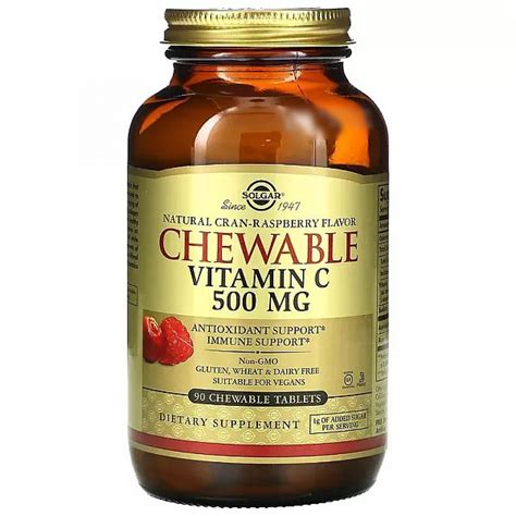 Жевательный Витамин С (Chewable Vitamin C) 500 мг 90 жевательных ...