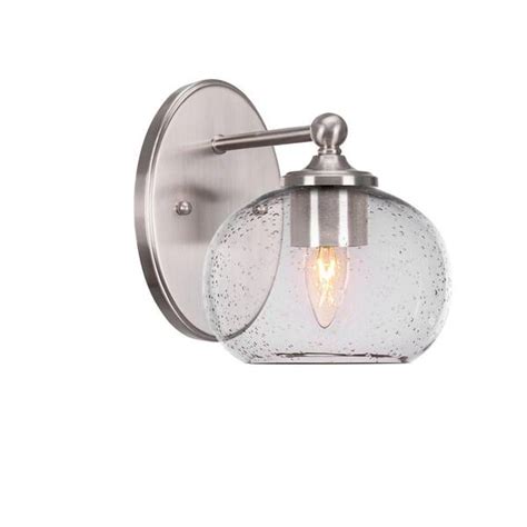 Royale 1 Light Brushed Nickel Wall Sconce 5r911bn202 The Home Depot