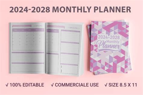 Five Years Monthly Planner Graphic By Youcef Rz Creative