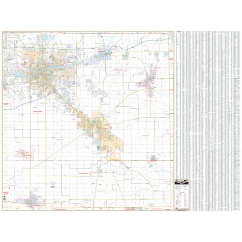 Elkhart County, IN Wall Map - Large Laminated