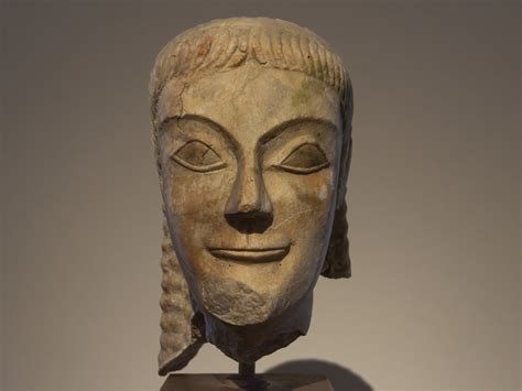 Archaic Greece Head Of Kouros Ii The Kouros Has A Long Flickr