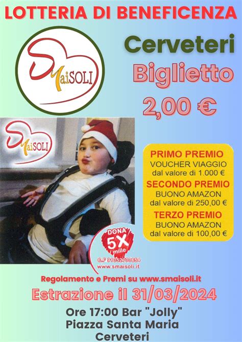 Cerveteri Al Via La Lotteria Di Beneficienza Smaisoli