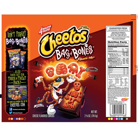 Cheetos® Bag of Bones™ Flamin' Hot Cheese Flavored Snacks 2.62 oz. Bag ...