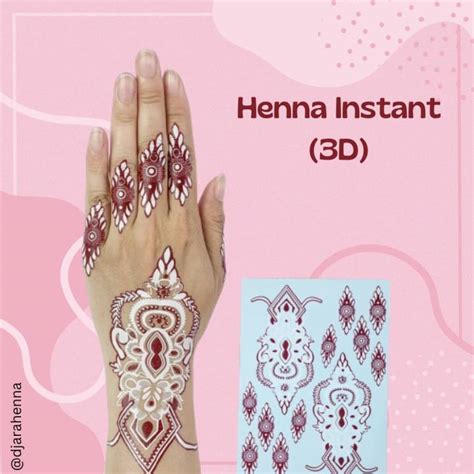 Malaysia Stock Henna Instant 3D Lace Tattoo Stickers Waterproof