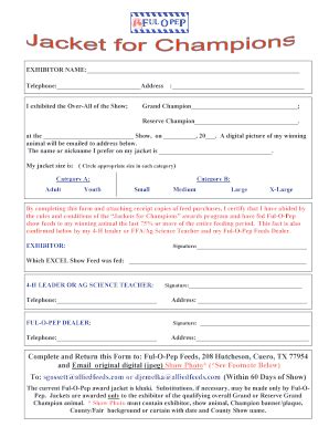 Fillable Online Complete And Return This Form To Ful O Pep Feeds