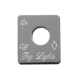 Buy Stainless Steel Fog Lights Switch Plate Big Rig Chrome Shop