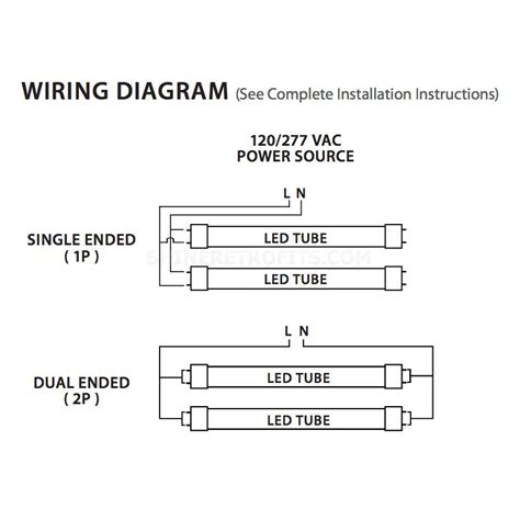 Ge Daylight Type B Led T8 Direct Wire Install