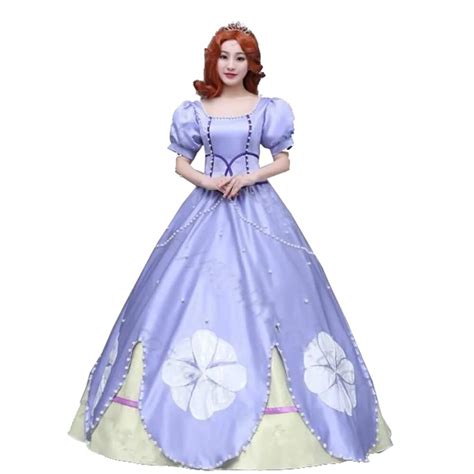 2017 Movie Sofia princess dressSofia the First Princess sophia purple Cosplay Costume for Adult ...