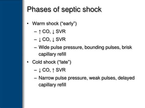 Phases Of Septic Shock