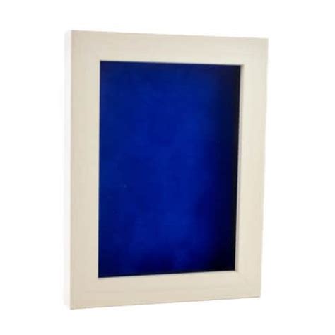 Natural Whitewash Wood Shadow Box Frame Royal Blue Suede 30 Sizes Acrylic Front 8x8 8x8 Kroger