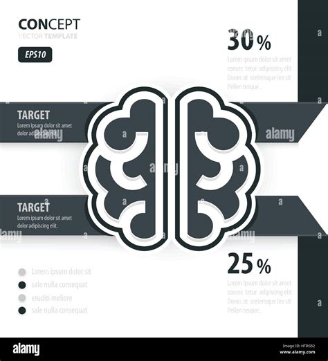 Brain Diagram Black Background Stock Vector Images Alamy