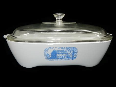 Vintage Corningware Colonial House Browning Skillet Pyrex Lid Amana