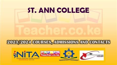 St. Ann College Courses Offered, Contacts and Application Procedure ...