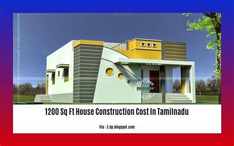 Calculating The Construction Cost Of A Sq Ft House In Tamil Nadu