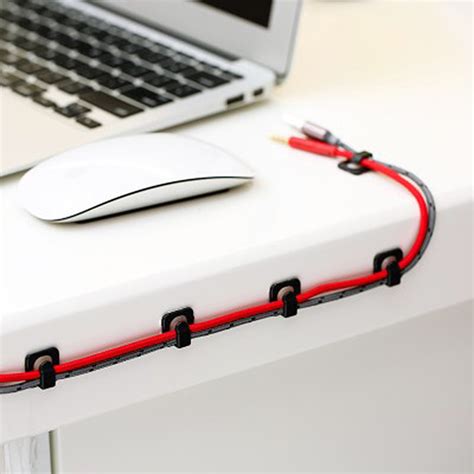 Klip Kabel Tempel Cable Management Wire Organizer Pcs H White