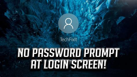 No Password Prompt At Login Screen In Windows 10 2024 Youtube