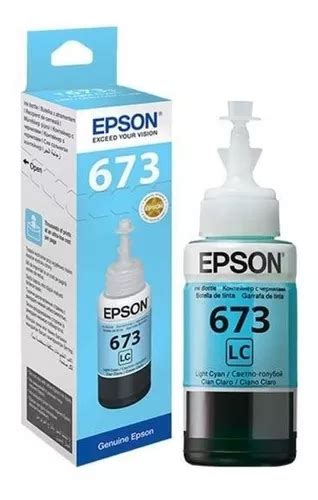 Tinta Epson T673 Light Cyan Original L805 L810 L850 L1800