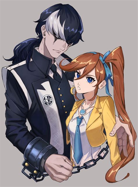 Athena Cykes And Simon Blackquill Ace Attorney Drawn By Cross Shark