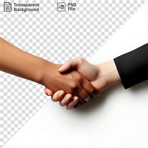 Premium Psd Image Of Two People Shake Hands In A Close Up With One