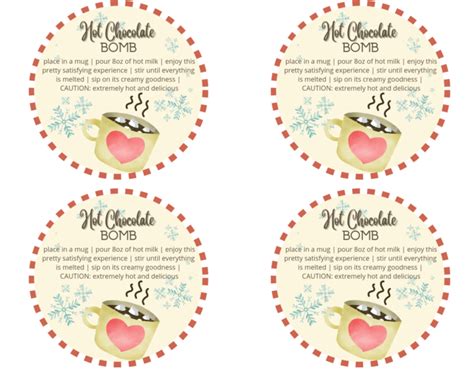 Free Printable Printable Hot Chocolate Labels Printable Word Searches