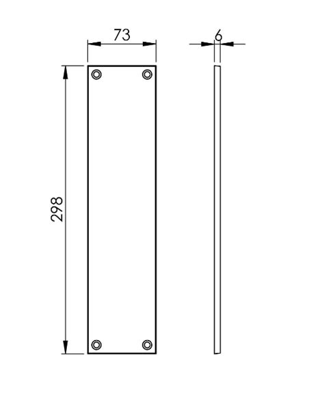 Carlisle Brass M39 Finger Plate Staff Ironmongery