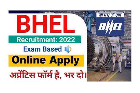 Bhel Apprentice Recruitment 2022 For 61 Post Online Application Form