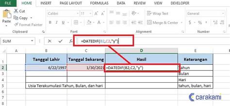 Menghitung Usia Seseorang Di Excel Secara Sederhana Hot Sex Picture