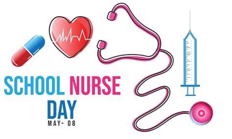 National School Nurse Day Background Banner Card Poster Template