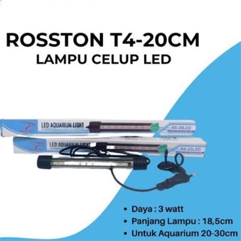 Jual Lampu Led T4 20Cm Celup Low Watt Aquarium Murah Rosston Lampu