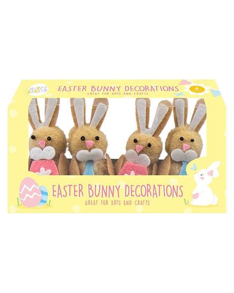 Easter Bunny Decorations (4pk) | Party Delights