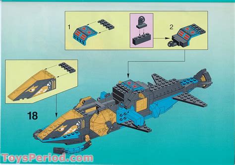 Lego 6190 Sharks Crystal Cave Aquashark Sea Wolf Instructions And